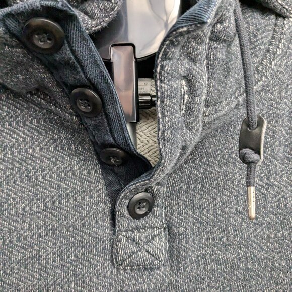 Nike Men's Hoodie Pullover Knit Sweater, Gray, Large, 100% Cotton, 1/4 Button - Picture 10 of 14